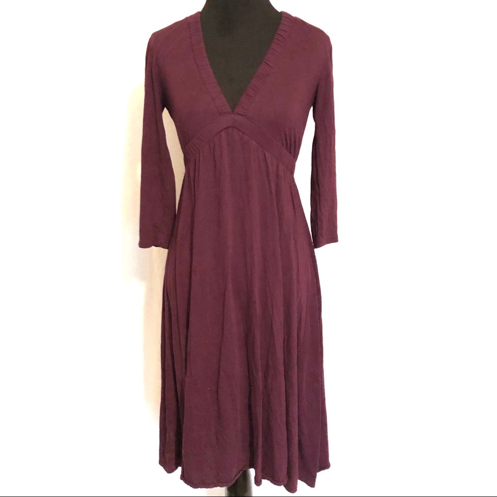Flattering J. Crew Purple/Maroon V-Neck Dress💜🎆